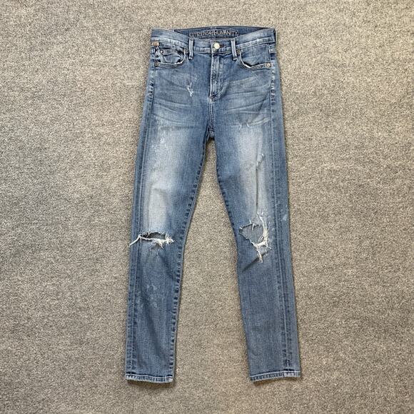 Citizens Of Humanity Jeans Womens 26 Rocket High Rise Crop Skinny Distressed COH - Picture 2 of 12